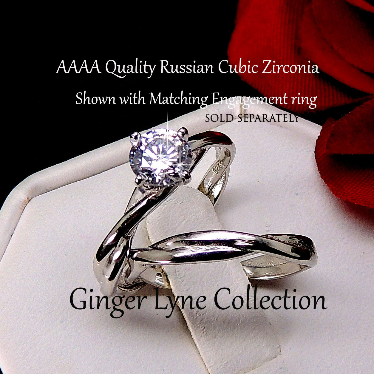 Aurora Wedding Band Ring Women Men Twist Sterling Silver Ginger Lyne Collection - image 4 of 7