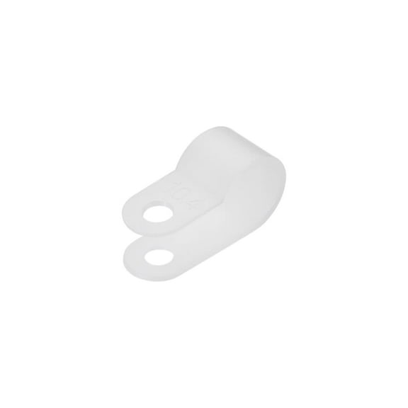 Cable Clips R Type Clamp Fastener 10.4mm for Home Office Cords Management White 100Pcs