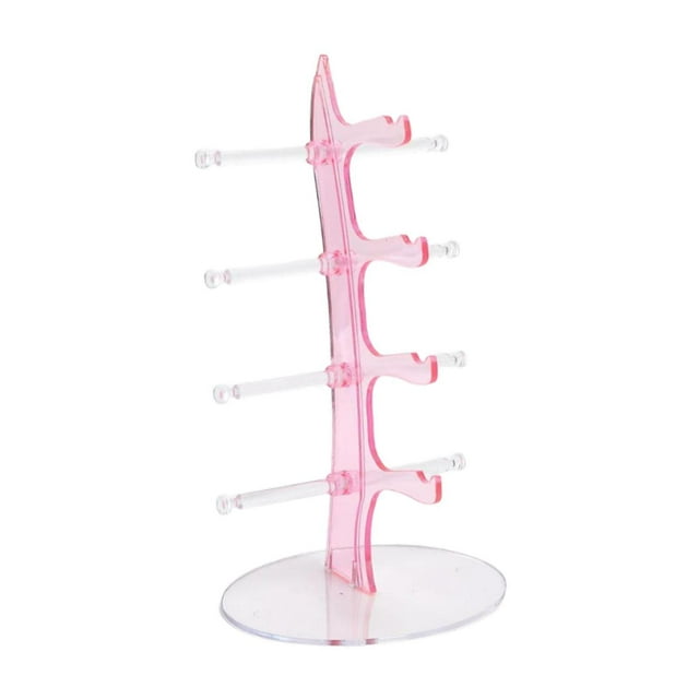 Soporte para gafas, soporte para exhibición de gafas, almacenamiento, mesa de escritorio multicapa Rosa