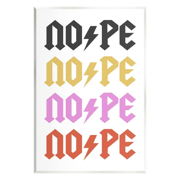 Nope Thunder Bold Symbol Phrase Typography Graphic Art Unframed Art Print Wall Art