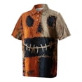 thumbnail image 4 of Halloween Print Big and Tall Mens polo shirts Advantage Performance Golf Polos for Men Casual Work Mens Polo Shirt Summer Classis Relaxed Fit Short Sleeve Polo Shirt Brown 3XL, 4 of 6
