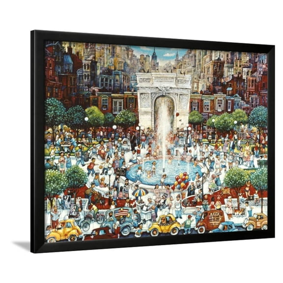 Washington Square, Scenic Framed Art Print Wall Art by Bill Bell