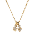 thumbnail image 3 of Collar para Mujer de Niños Personalizado LuckyLy, Baño de Oro 14k y Zirconia Cúbica, Cadena y Charms, Modelo Darcy Niño y Niña dorado 2 Niñas, 3 of 6