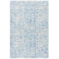 thumbnail image 2 of SAFAVIEH Bayside York Abstract Polyester Machine Washable Area Rug, Ivory/Blue, 4' x 6', 2 of 13