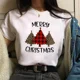 thumbnail image 4 of Camiseta con estampado de árbol de Navidad para mujer, ropa femenina de cuello redondo, Top de Modal de manga corta, regalo de Feliz Navidad, 4 of 4