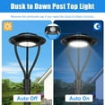 thumbnail image 3 of Chiuer Outdoor LED Post Top Pole Light with Photocell 150W 21000LM 5000K 120-277V, 3 of 6