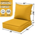 thumbnail image 6 of Kimunuk Outdoor Deep Seat Cushion Set for Patio Furniture, Splash-Proof & Fade Resistant, 22" L X 24" W X 4" H,Yellow, 6 of 6