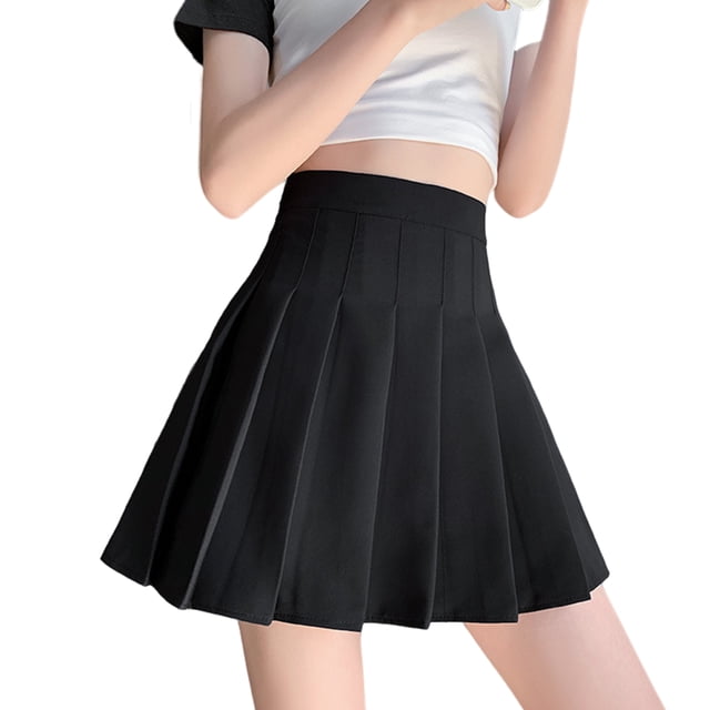 Falda Plisada Falda plisada Mujeres Sexy Mini faldas Falda corta Chica Falda de baile (Negro XL) Ygjytge para Mujer Negro T M