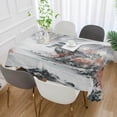 thumbnail image 5 of 60"x60" Chinese Style Tablecloth, Waterproof Washable Polyester Square Table Cover, Durable Tablecloth for Kitchen Dining Table Party Decor, 5 of 7