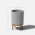 thumbnail image 4 of Veradek Demi Series Raised 16" Plastic-Stone Planter - (Gray/Brown, 2 Pack), 4 of 11