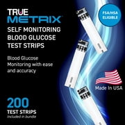 TRUE METRIX Self Monitoring Blood Glucose Test Strips, 200 Count (2, 100-Count Boxes)
