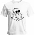 thumbnail image 1 of Camisetas navideñas divertidas de Papá Noel, informales, de manga corta, para hombre, con gráficos, 1 of 8