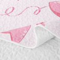thumbnail image 5 of Erosebridal Cartoon Bow Twin Quilt Set, Princess Bowknot Twin Coverlet Set, Pink Reversible, Pastel Pink, 2-Piece (1 Bedspread and 1 Pillowcase), 5 of 7