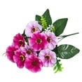 thumbnail image 2 of Artificial Flowers, Faux Flowers for Vase, Artificial Cherry Blossom & Daisy Bouquet Fake Wildflowers Realistic Floral Stems for Outdoor Window Box Porch Patio Home Decor Purple 1Pcs, 2 of 9
