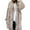Khaki, variant on Winter Women Hooded Coat Long Sleeve Faux Fur Jacket for Daily Wear