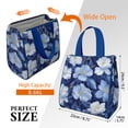 thumbnail image 3 of Pioneer Flower Floral Print Pattern Insulated Lunch Bag for Women & Adults,Large Portable Soft Cooler Lunch Bag,Thermal Food Storage Tote with Pearl Cotton,8.66L,8.75x5.75x9.5 Inch, 3 of 6