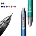 thumbnail image 2 of Bolígrafos multicolores 6 en 1, bolígrafo de 5 colores, 1 lápiz automático con goma de borrar para la escuela, oficina, papelería de suministros de escritura, 2 of 4