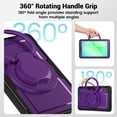 thumbnail image 5 of XYX Case for Samsung Galaxy Tab A11/ Tab A9 8.7 Inch 2025/2023 with Rotating Stand, Shoulder Strap, 2in1 Shockproof Cover, Purple, 5 of 7