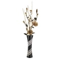 thumbnail image 4 of AeraVida Modern Sleek Curvilinear Spiral Black 14-inch Mango Tree Wood Flower Vase for Home Decor, 4 of 5