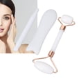 thumbnail image 4 of Ensemble Rouleau de Jadestone et Gua Sha, Baguette de Massage Manuelle pour Réduire les Rides de la Peau Jadestone Vert, Jadestone Blanc, 4 of 7
