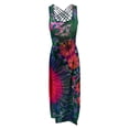 thumbnail image 5 of WTXUE Robes pour Femmes 2024, Robe d'Été Automne Multi-Imprimée pour Fête Mariage, Robe Dos Nu, Robe Verte, 1 Vert L, 5 of 5