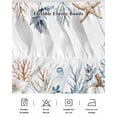 thumbnail image 5 of White Pumpkin Bed Skirt Coastal Starfish Coral Shell Jellyfish Bed Skirts King Size 18 Inch Drop, Wrap Around Dust Ruffle&nbsp;Bedskirt with Adjustable Elastic Belt for Queen Size Beds, 5 of 7