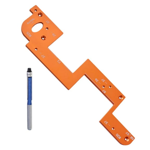 UOYOTT Arc Grooving Auxiliary Tool,Arc Grooving Mold,Handle-Free Slotting Mold,Woodworking Round Corner Radius Templates,Aluminum Grooving Guide,Cabinet Door Woodworking Auxiliary Tool