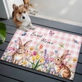 thumbnail image 3 of Pink Easter Entryway Rug 2'x3'&nbsp; Non Slip Front Door Mats, Spring Watercolor Tulip Flower Plant Plaid Entrance Rugs Indoor Outdoor Carpet, Washable Floor Mats Small Area Rug for Bedroom Kitchen, 3 of 8