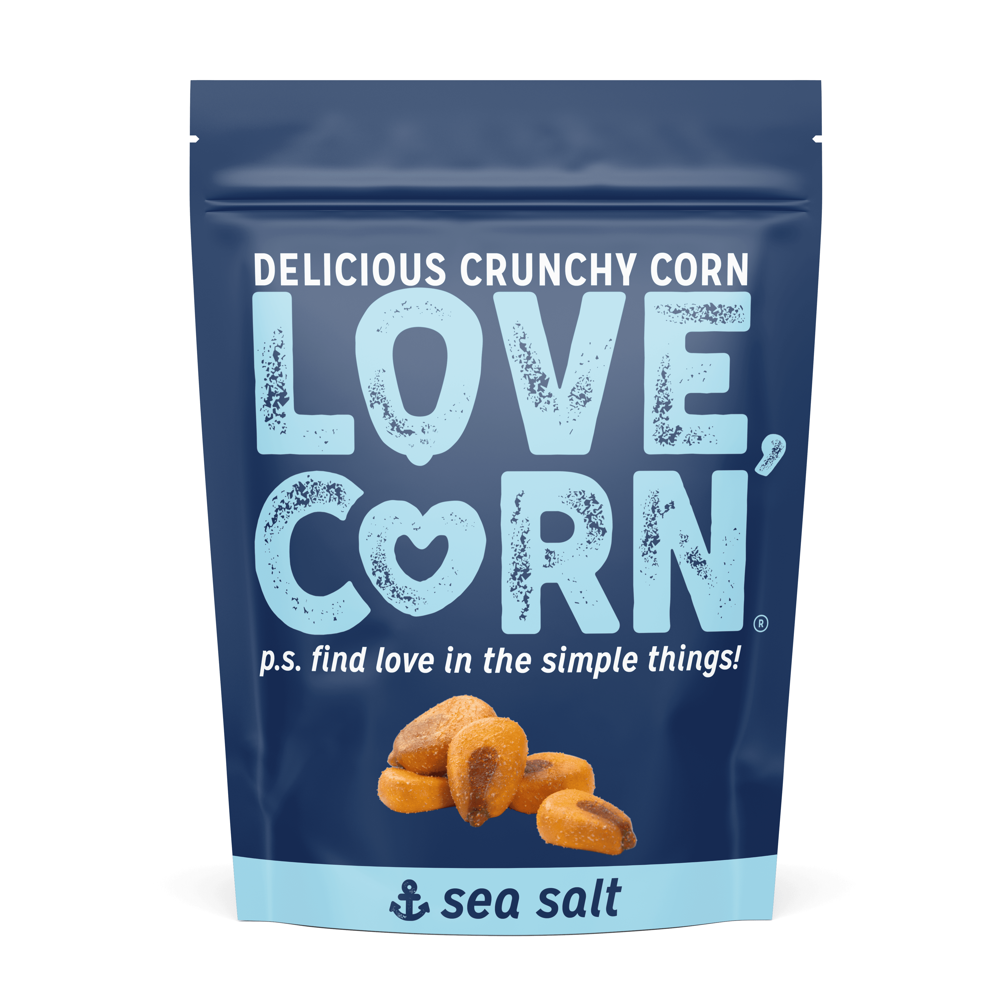 (2 pack) LOVE CORN: Sea Salt 4oz | Roasted Crunchy Corn - Gluten-Free - Plant based & Vegan - Healthy Snack - Low Calorie - Non GMO