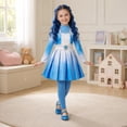 thumbnail image 6 of 2-Piece Blue Halloween Costumes Rise of Red Cosplay, Dress and Pants Outfit, Dress-Up Apparel for Anime Themed Party Events, 6 of 8