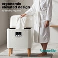 thumbnail image 3 of SereneLife Rectangular Towel Warmer Bucket – 20L Large Capacity Blanket & Towel Warmer for Bathroom, Single-Touch Control, Energy-Efficient Design with Auto Shut-Off (White), 3 of 6
