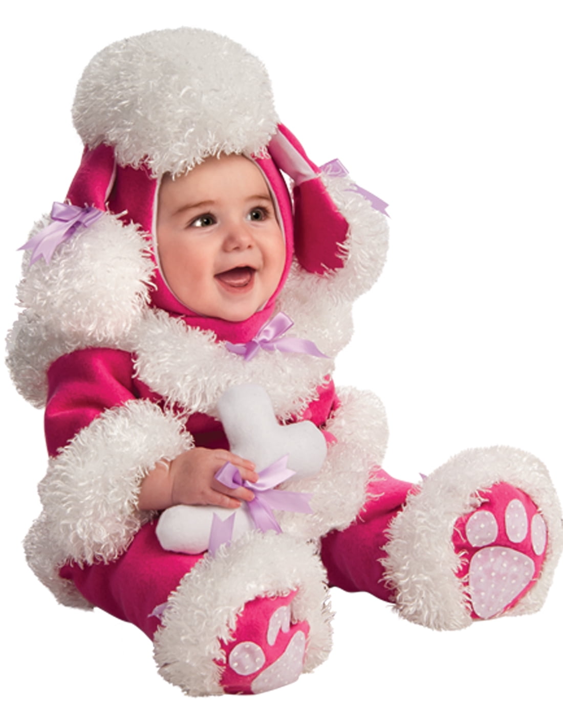 Pink Poodle Baby Girl Infant First Halloween Warm Costume Onesie