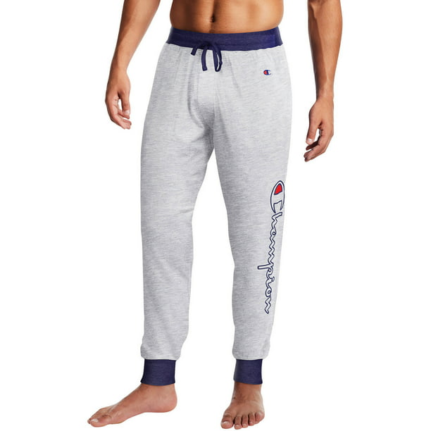 hvorfor ikke bit Universel Champion, Adult Mens, Rib Cuff Vertical Logo Pajamas Sleep Pants, Sizes  S-2XL - Walmart.com