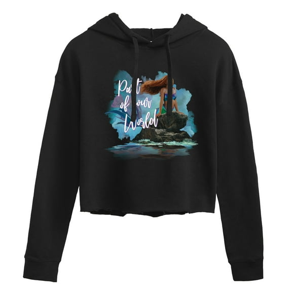 Disney - Part Of Your World - Juniors Cropped Pullover Hoodie