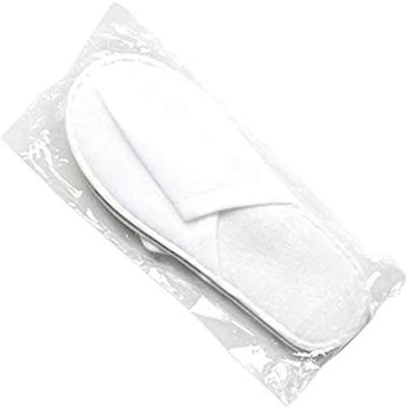 

[Aligament] 10 Pairs Spa Hotel Guest Slippers Open Toe Towelling Disposable Terry Style