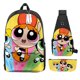 thumbnail image 1 of Set de mochilas Powerpuff Girls Blossoms Anime School, 3 piezas, 1 of 1