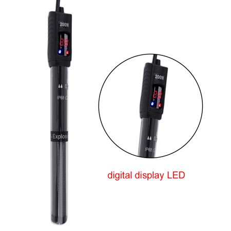 200W Explosion-Proof Fish Tank Water Heater Aquarium Heater LED Microchip digi tal Temperature Controller Sticker Rod
