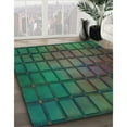 thumbnail image 2 of Ahgly Company Indoor Square Patterned Dark Mint Green Area Rugs, 4' Square, 2 of 6