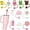 001-Pink,White,Green,Yellow,Brown, variant on PrimeCook Shop 12P Straw Cover for Stanley Cup, Silicone Straw Topper for Stanley Cup 30&40oz with Tumblers, 10mm 0.4in Lid Accessories (Reusable)