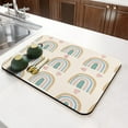 thumbnail image 3 of Washable Rubber Bohemian Style Dish Drying Mats for Kitchen Counter Home Large Coffee Bar Pad Accessories and Decor for Utensils Stemware 23.5''x15.5'', 3 of 7