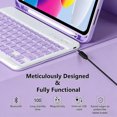 thumbnail image 6 of Detachable Wireless Keyboard Folio with Pencil Holder for 11-inch iPad 11th Gen 2025 (A16) & 10.9-inch iPad 10th Gen 2022,Purple New, 6 of 7