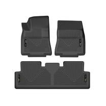 Husky Weatherbeater Floor Mats Fit 20-25 Tesla Model Y Frnt/2nd Row 3pc Black