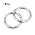 thumbnail image 3 of Unique Bargains Bague Ronde en Acier Inoxydable 316 45 mm ID 6 mm d'Épaisseur, Lot de 3, 3 of 5