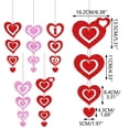 thumbnail image 3 of Valentine Heart Tassel Hanging Decor 5-String Pack 1 m Each For Windows Trees Backdrops Ceiling Decoration, 3 of 9