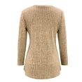 thumbnail image 5 of KBZDBZC Womens T Shirts Women's Autumn and Winter Round Neck Long Sleeved Stripe Loose Casual T Shirt Women's Tops (B,S), 5 of 5