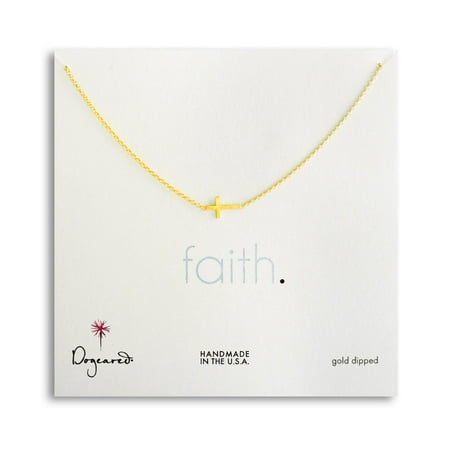 Dogeared Best Mom Necklace - Dogeared Faith Sideways Cross Gold Dipped Necklace
