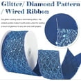 thumbnail image 2 of Glitter Wired Ribbon for Christmas Tree 2.5 inch 、Diamond Mesh Ribbon for Tree Decoration, Wreaths, Garland, Gift Wrapping, Large Bows Making, Home Decor -10 Yards, 2 of 7
