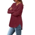 thumbnail image 3 of Long Sleeve Sweatshirts for Women V-Neck Comfort Fall Clothes Casual Fashion Shirts Outdoor Pullover Basic Winter Clothing 2025 Outfits, 3 of 7