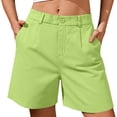 thumbnail image 3 of Sentmoon Gym Shorts Women High Waist Beach Shorts Stretchy Solid Color Regular Fit Women Shorts Casual Trendy for Work and Weekend Vacation Essentials for Women XS-L4, 3 of 7