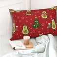 thumbnail image 6 of Disketp Pillow Covers Avocado Christmas Pattern Throw Pillow Case Cushion Covers,Cushion For Bedroom,Couch,Home-16"X24", 6 of 9